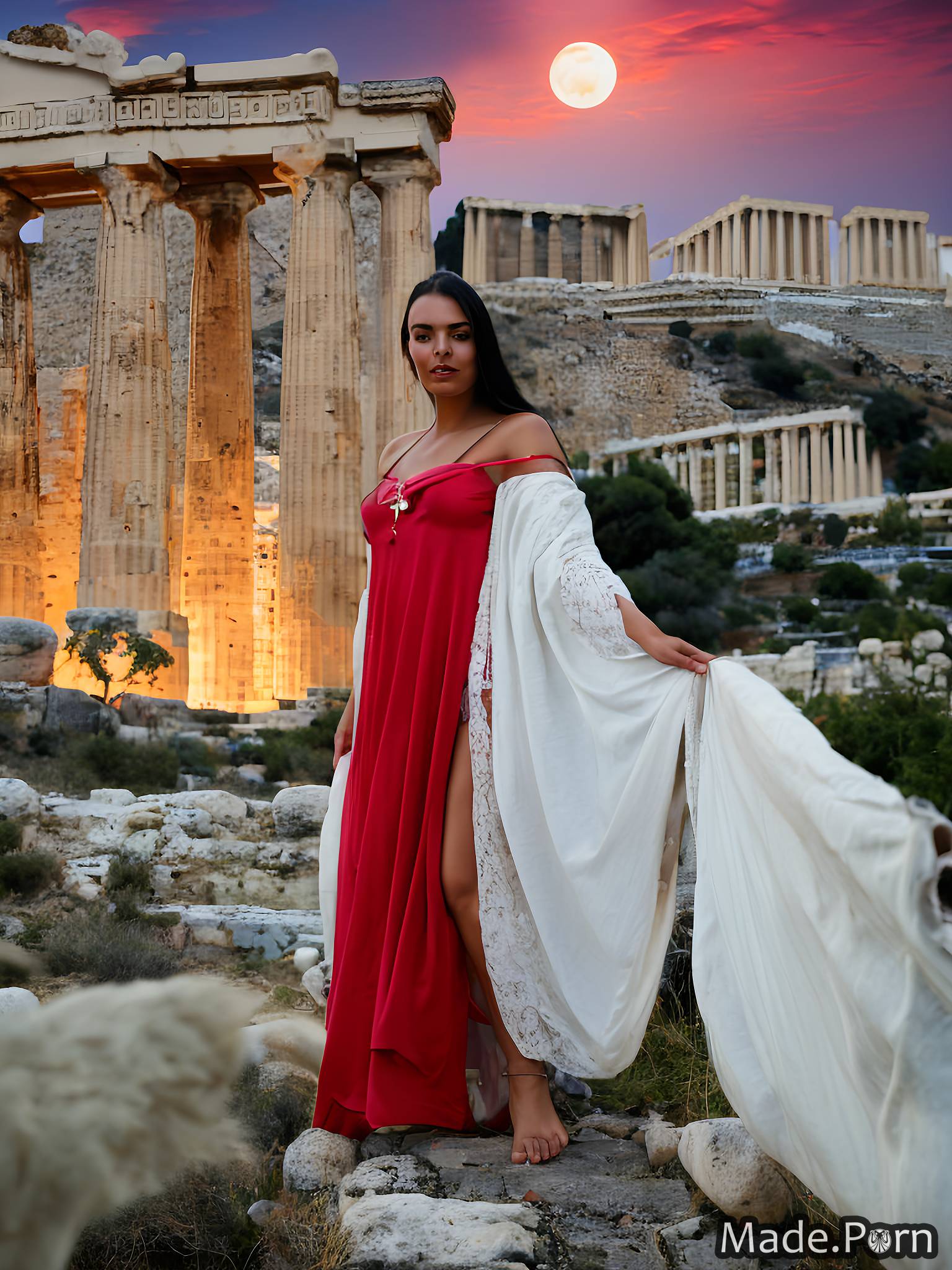 The Acropolis, Athens sunset pussy juice bottomless navy negligee lesbian